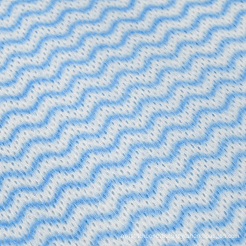 Tissu non tissé imprimé à onde bleue comme chiffon de cuisine